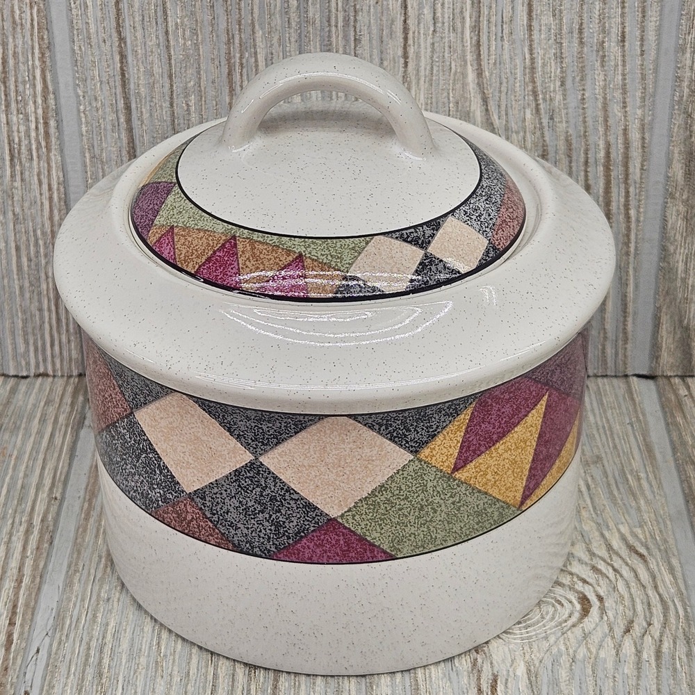 Studio Nova Palm Desert Sugar Bowl Lid Y2216 Nancy Green Geometric Speckled